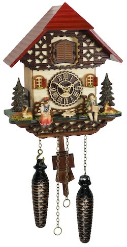 Hermle SABINE Black Forest Carved Clock 8400