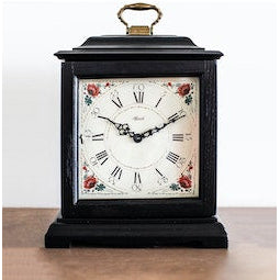 Hermle AUSTEN Bracket-Style Mechanical Mantel Clock 22518B0340, Black or White