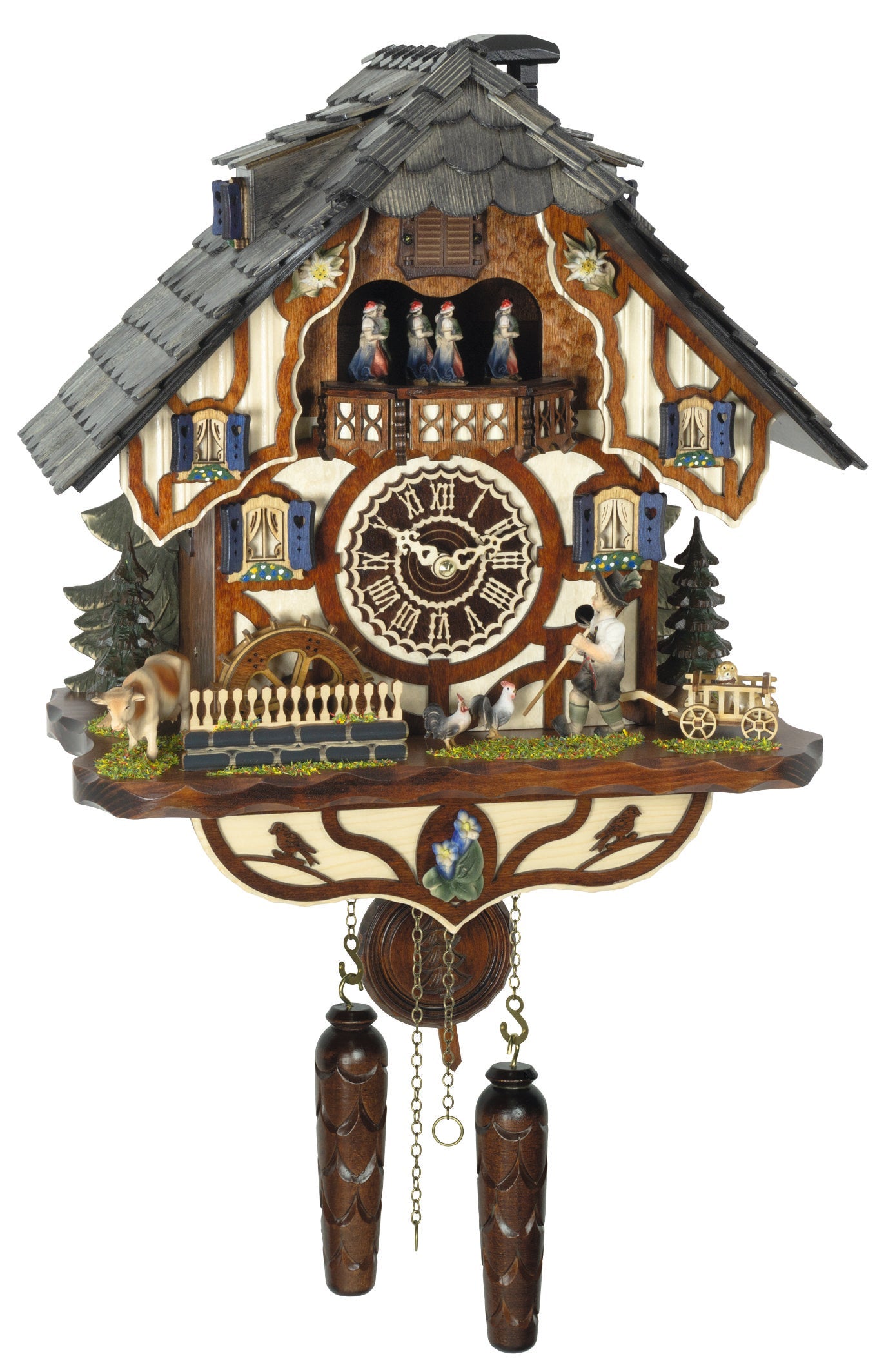 Hermle WERNER Black Forest Carved Cuckoo Clock Model 92000
