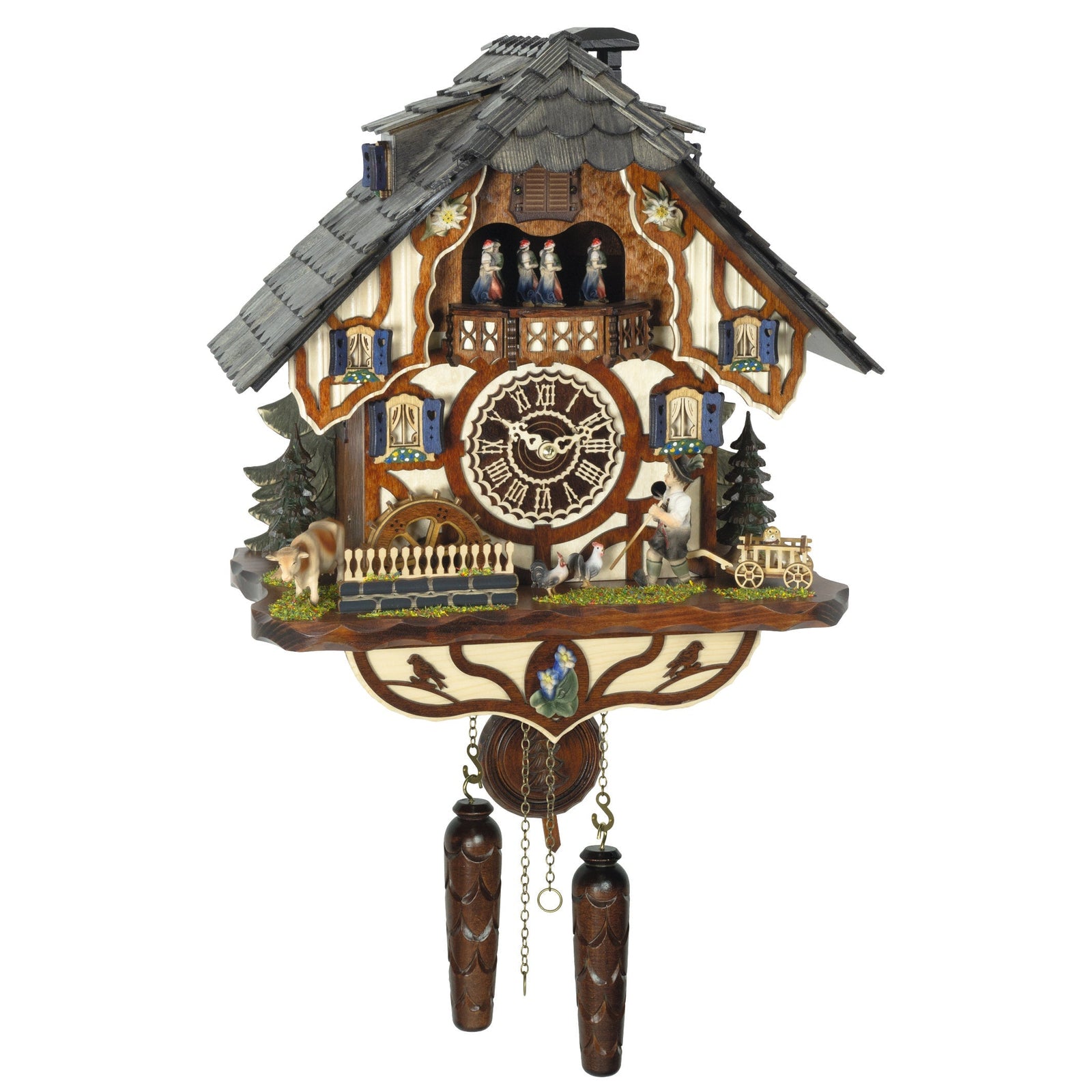 Hermle WERNER Black Forest Carved Cuckoo Clock Model 92000