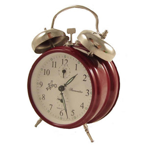 Alarm Clock - Sternreiter Double-Bell Alarm Clock MM 111 602 33, Dark Red