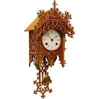 Black Forest Clock - Rombach & Haas BAMBERG Black Forest Clock, 8-Day, Half And Full Hour Strike, Cherry Finish, 7401K