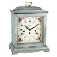 Hermle AUSTEN Bracket-Style Mechanical Mantel Clock 22518LB0340, Light Blue