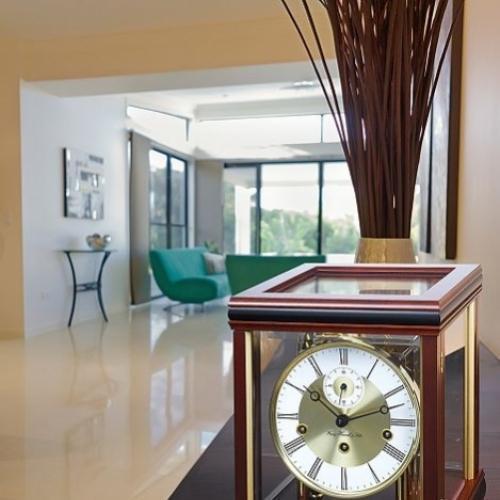 Classic Mantel Clocks - Hermle BERGAMO Mantel Clock 22998070352, Mahogany