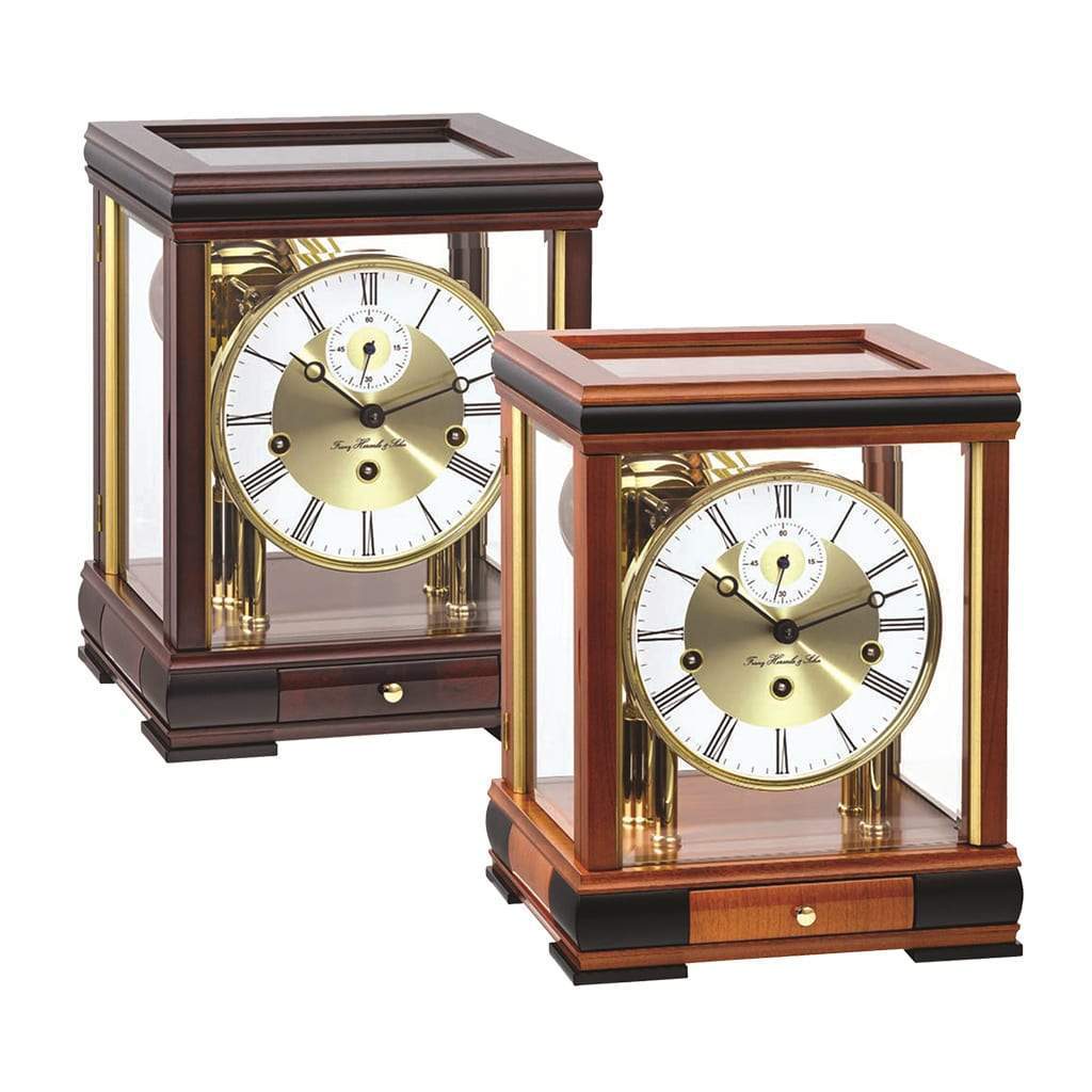 Classic Mantel Clocks - Hermle BERGAMO Mantel Clock #22998160352, Cherry