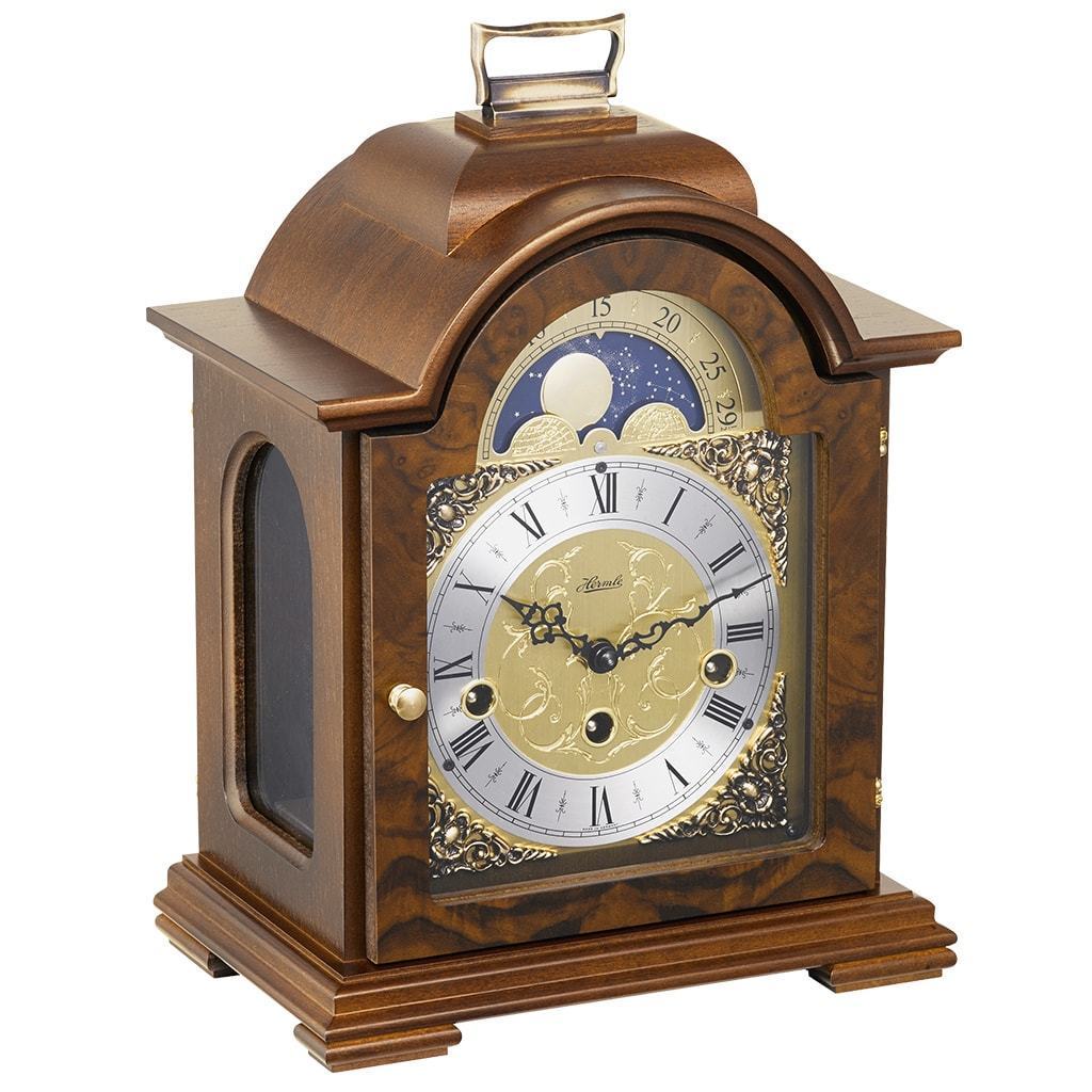 Classic Mantel Clocks - Hermle DEBDEN Mechanical Table Clock #22864030340, Walnut