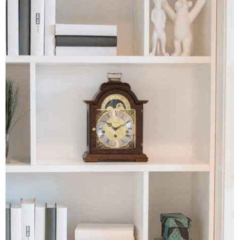 Hermle DEBDEN Mechanical Table Clock #22864030340, Walnut