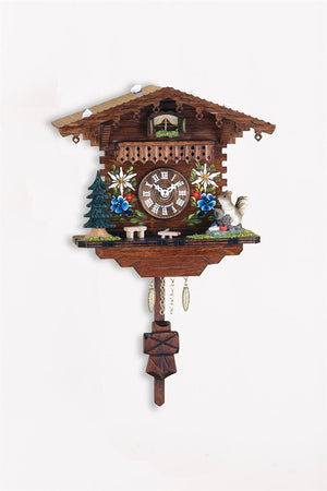 Hermle EDELWEISS Hand Painted Quartz Cuckoo Clock with Squirrel, Model 71000