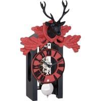 Hermle KURT  Black Forest Clock in Red and Black with Brass Movement, 23031740721
