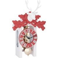 Cuckoo Clock - Hermle KURT Black Forest Clock In Red And White With Nickel Movement, 23032000721