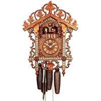 Cuckoo Clock - Romba BahnhŠusle 8359*, Inlay, Leaves, Dancers