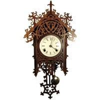 Romba BAMBERG  Black Forest Clock, 8-Day, Half and Full Hour Strike in Dark Linden Wood, #7401