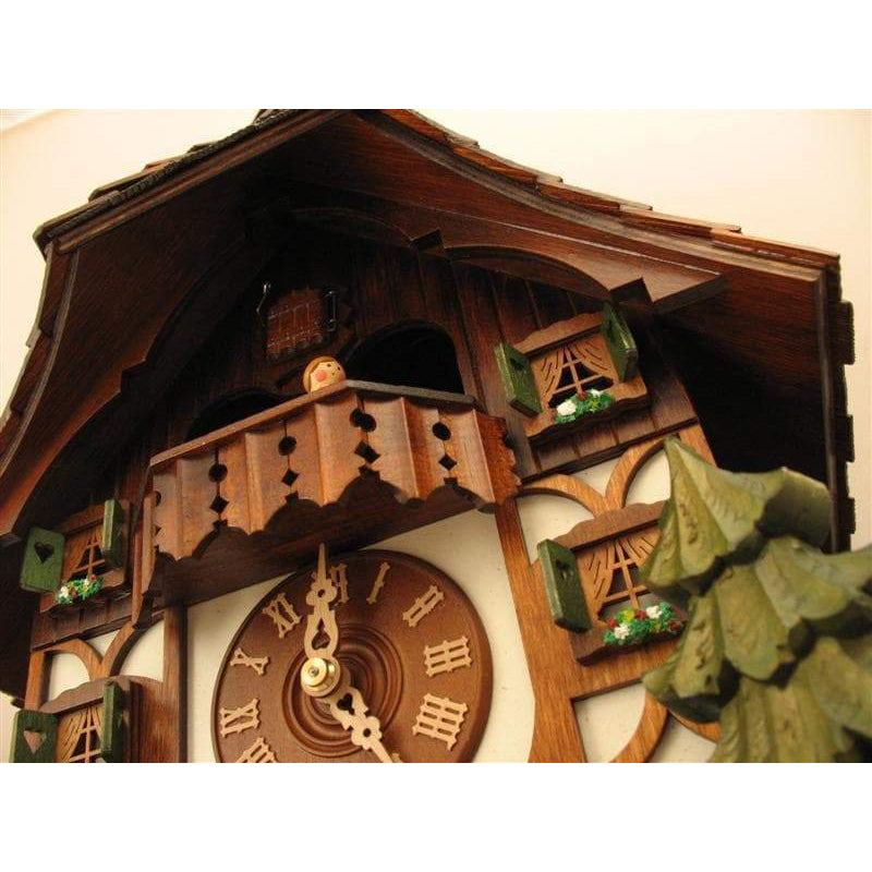 Rombach & Haas (Romba) JUMPING DEER Model 1386 1-Day Black Forest Cuckoo Clock with Animated Figures
