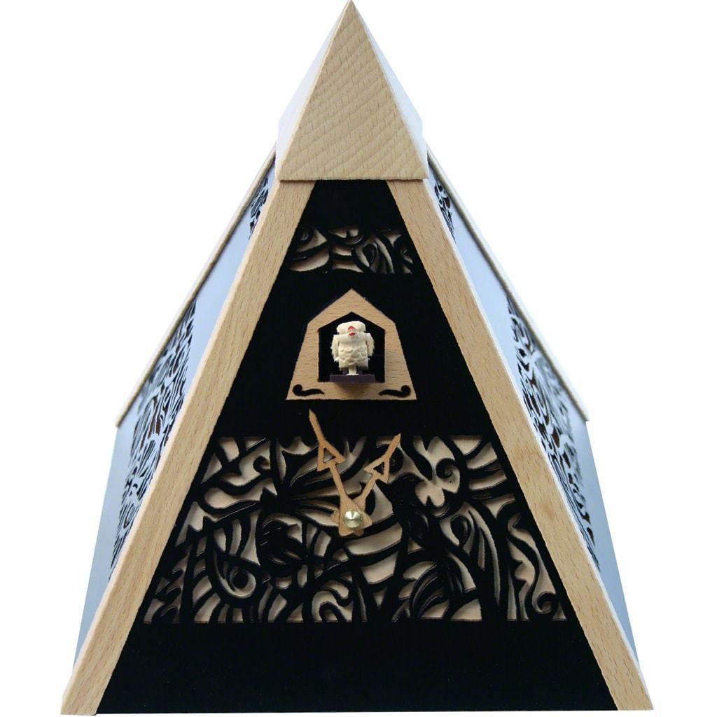 Cuckoo Clock - Romba Pyramid PYR2 Modern Black Forest Cuckoo Clock, 3rd Generation Rombach & Haas