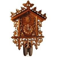 Cuckoo Clock - Rombach & Haas Bahnhäusle 8-day, Black Forest Cuckoo Clock, Half Hour And Full Hour Call, #8223