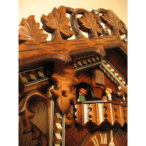 Rombach & Haas Bahnhäusle 8-Day Black Forest Cuckoo Clock with Half and Full Hour Call, #8359
