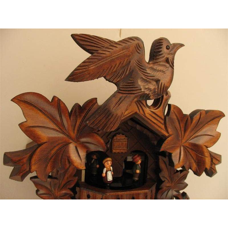 Rombach & Haas (Romba) BIRD AND LEAVES Model 1343 1-Day Black Forest Cuckoo Clock with Music Box