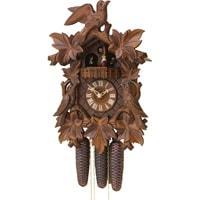 Cuckoo Clock - Rombach & Haas (Romba) BIRD AND LEAVES Model 8343 8-Day Black Forest Cuckoo Clock With Animated Dancers And Music Box