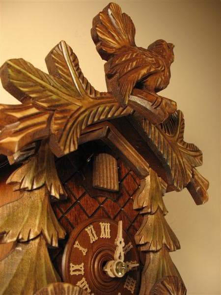 Cuckoo Clock - Rombach & Haas (Romba) FEEDING BIRDS Model 1208 1-Day Black Forest Cuckoo Clock