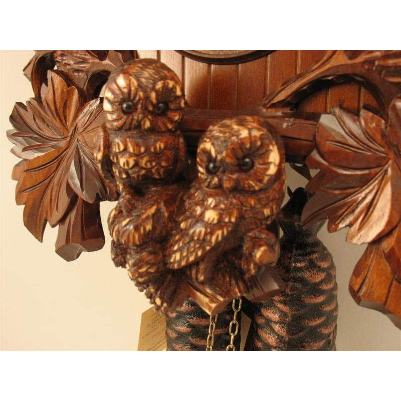 Rombach & Haas (Romba) HOOTING OWL Model 8245, 8-Day, Intricately Carved