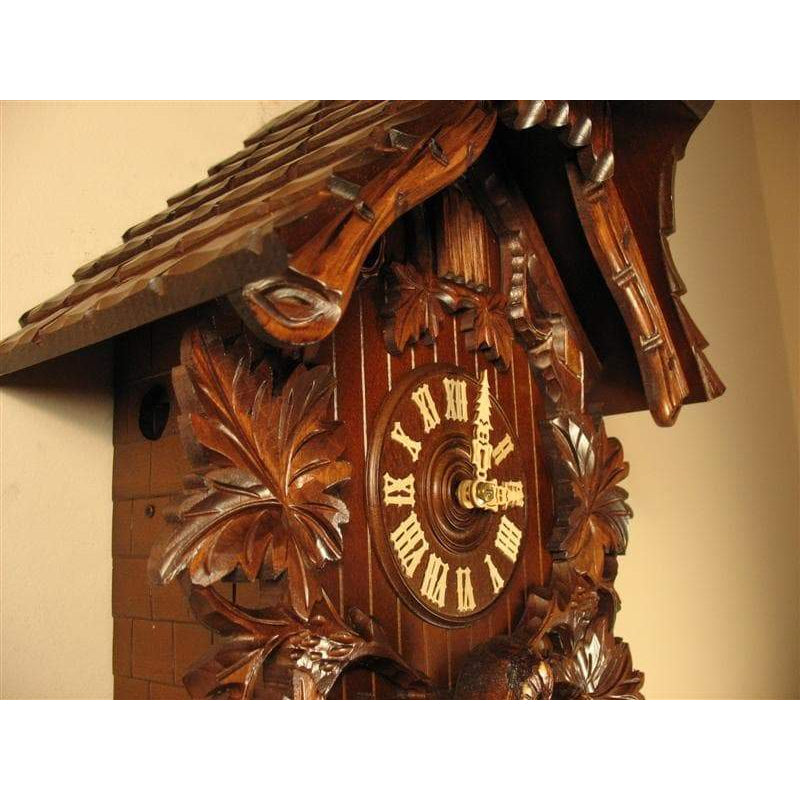 Rombach & Haas (Romba) HOOTING OWL Model 8245, 8-Day, Intricately Carved