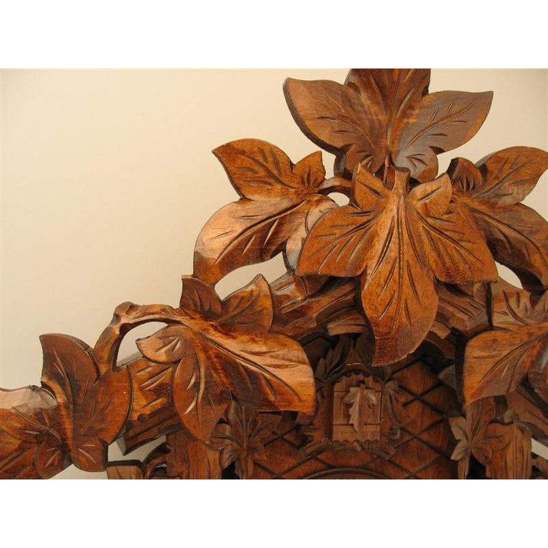 Rombach & Haas (Romba) LEAVES AND VINES Model 8225 8-Day Black Forest Cuckoo Clock, Chalet Style
