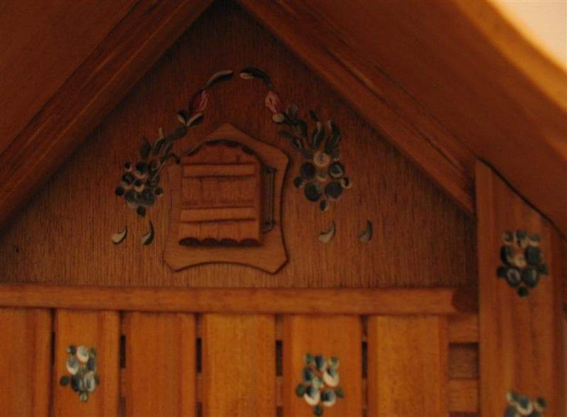 Cuckoo Clock - Rombach & Haas (Romba) Model 8210 FLOWERS 8-Day Black Forest Cuckoo Clocks With Painted Flowers And Half And Full Hour Call