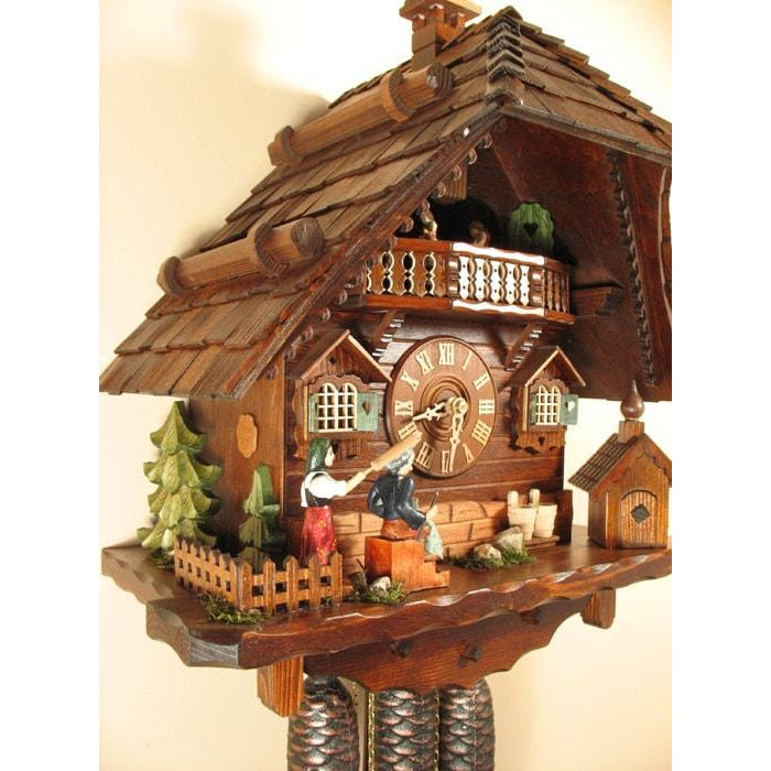 Rombach & Haas (Romba) Model 8370 ANGRY HAUSFRAU Black Forest Cuckoo Clock, 8-Day Movement,  Music Box, Whimsical Animated Figures and Dancers
