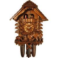 Cuckoo Clock - Rombach & Haas (Romba) Model 8391 BEARS 8-Day Black Forest Cuckoo Clock With Exquisite Carvings, Animated Figures And A Music Box