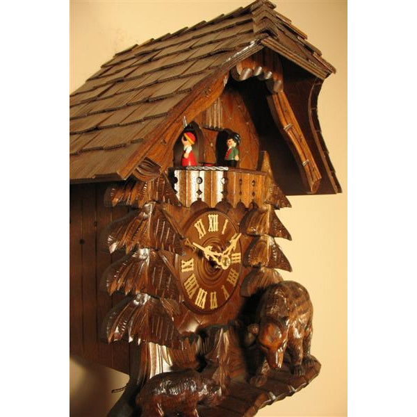 Rombach & Haas (Romba) Model 8391 BEARS 8-Day Black Forest Cuckoo Clock with Exquisite Carvings, Animated Figures and a Music Box