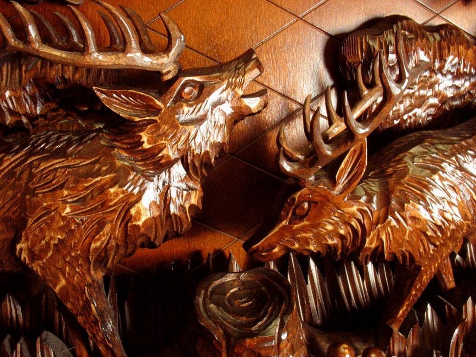 Cuckoo Clock - Rombach & Haas (Romba) Model 8399 FOREST SCENE Grand Cuckoo Clock, Black Forest Masterpiece Of Impressive Presence