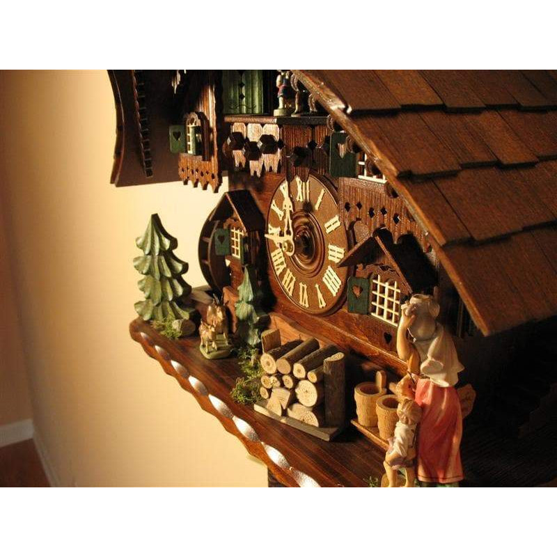 Rombach & Haas (Romba) WATERGIRL Model 8363, 8-Day Black Forest Musical Cuckoo Clock with Animated, Intricately Carved Figures