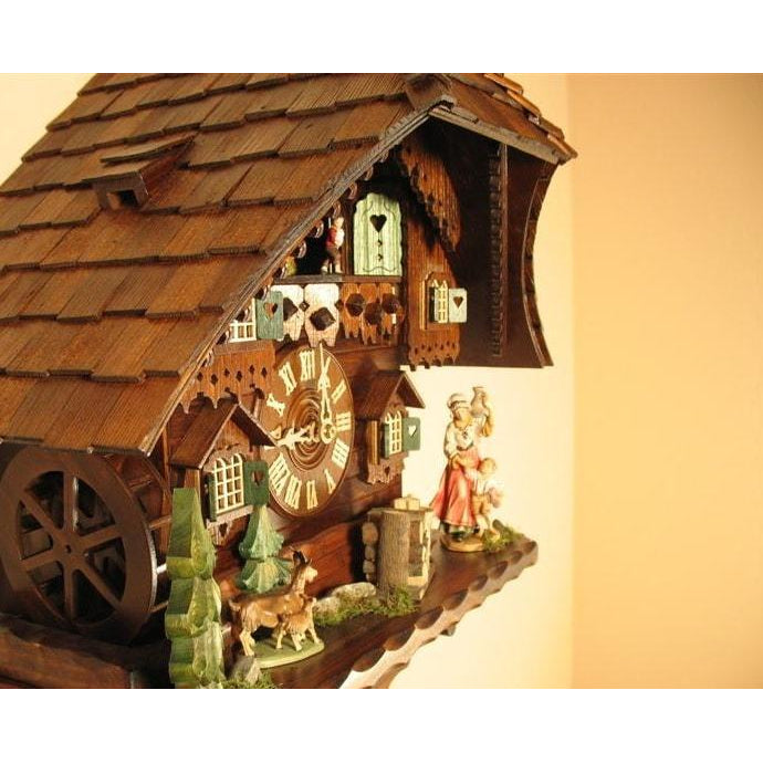 Rombach & Haas (Romba) WATERGIRL Model 8363, 8-Day Black Forest Musical Cuckoo Clock with Animated, Intricately Carved Figures