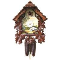 Cuckoo Clock - Rombach & Haas Schoene Aussicht Shield Black Forest Clock, Hand Painted,  #8263