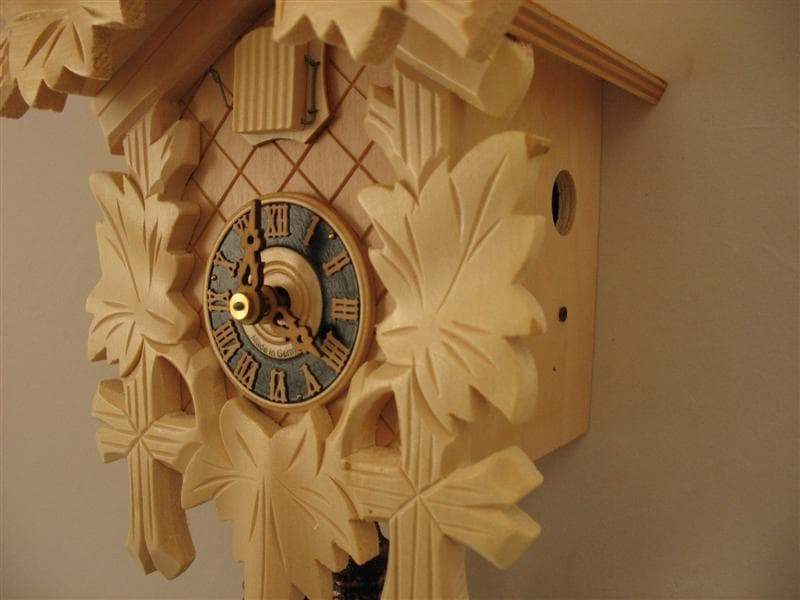 Cuckoo Clock - Sternreiter Bird And Leaf Black Forest Mechanical Cuckoo Clock #1200N