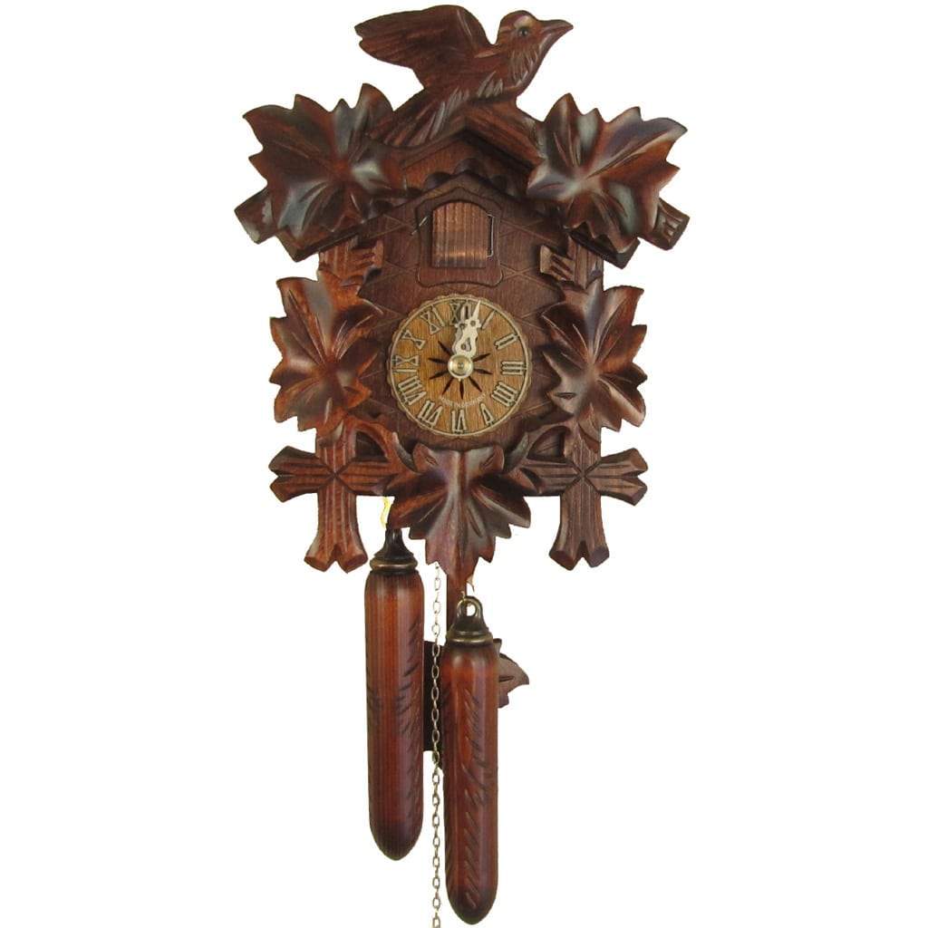 Cuckoo Clock - Sternreiter Bird And Leaf Black Forest Mechanical Cuckoo Clock #1200S