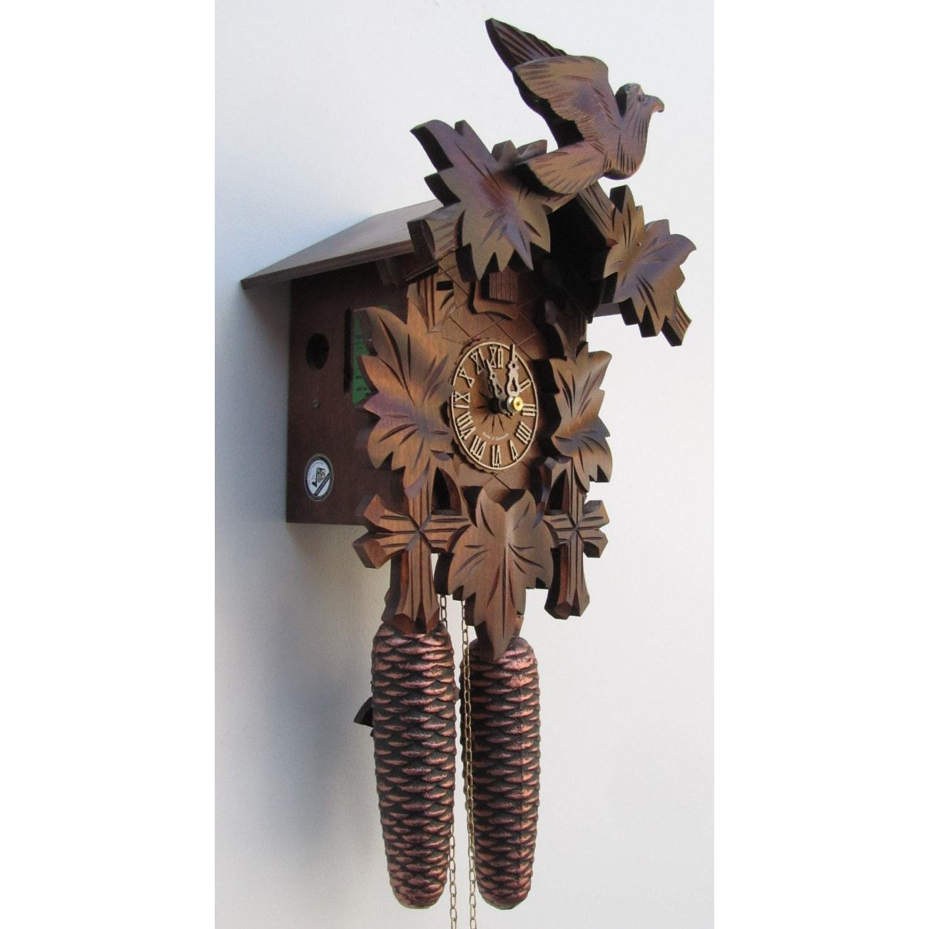 Sternreiter Bird and Leaf Black Forest Mechanical Cuckoo Clock #8200