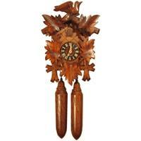 Cuckoo Clock - Sternreiter Bird And Leaf Black Forest Mechanical Cuckoo Clock #8200S