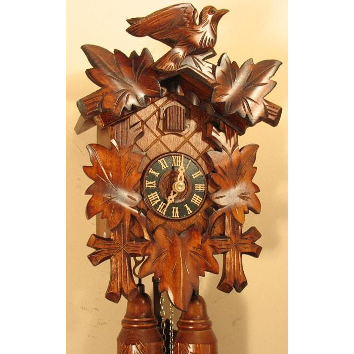 Sternreiter Bird and Leaf Black Forest Mechanical Cuckoo Clock #8200S