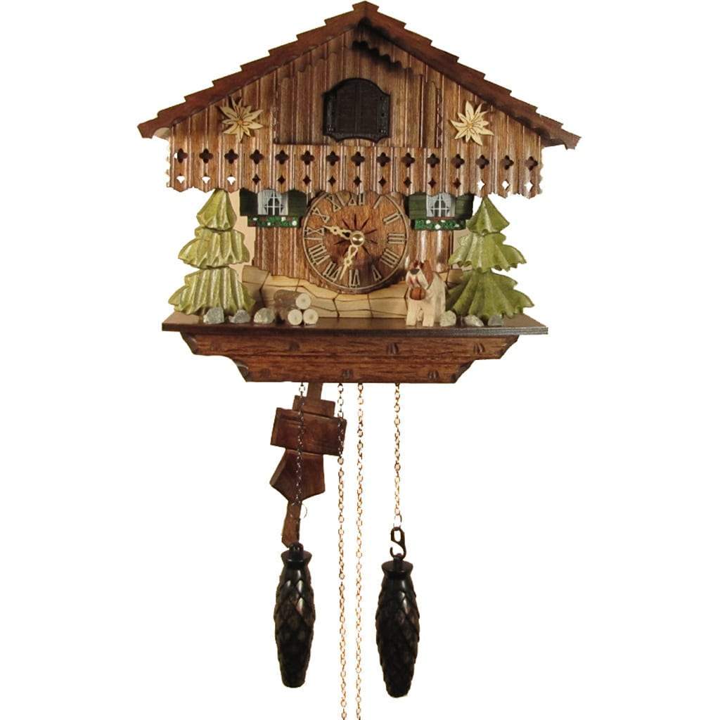 Cuckoo Clock - Sternreiter Edelweiss Chalet Black Forest Quartz Cuckoo Clock #1316QM