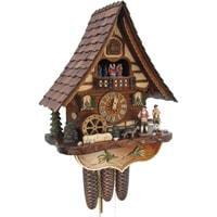 Cuckoo Clock - Sternreiter Trumpet And Drums Black Forest Mechanical Cuckoo Clock #8306
