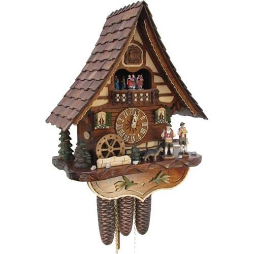 Cuckoo Clock - Sternreiter Trumpet And Drums Black Forest Mechanical Cuckoo Clock #8306