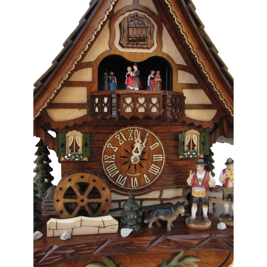 Cuckoo Clock - Sternreiter Trumpet And Drums Black Forest Mechanical Cuckoo Clock #8306