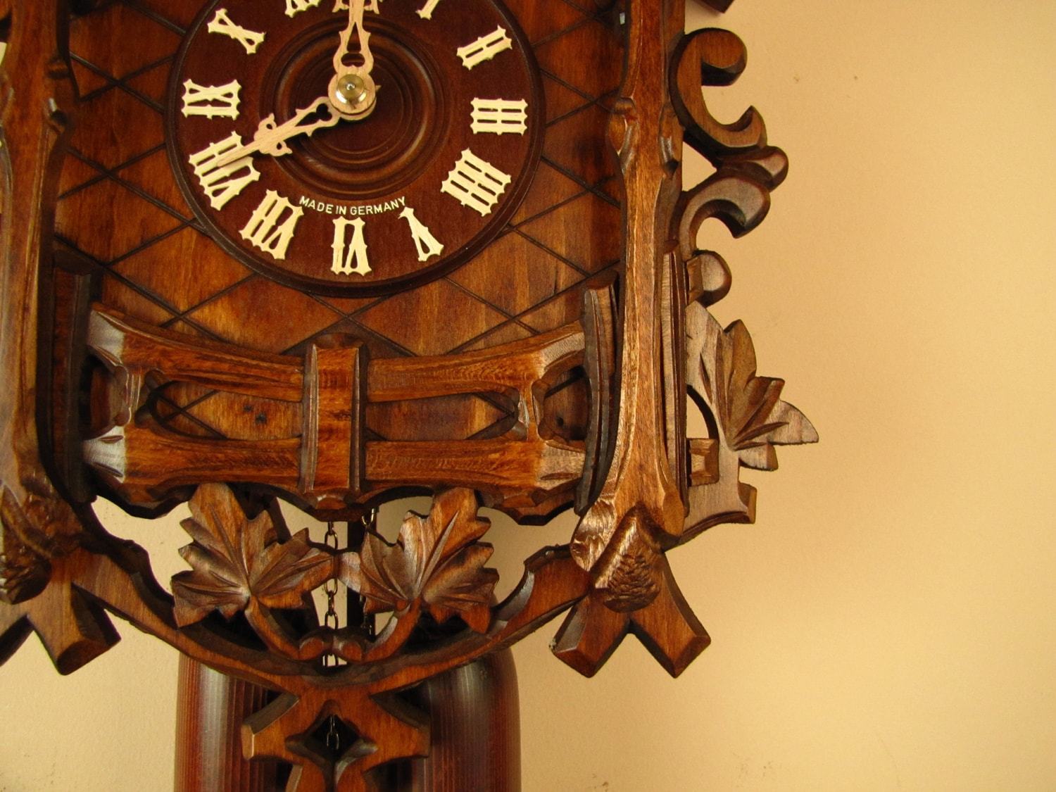 Cuckoo Clock - Sternreiter Vineyard Black Forest Mechanical Cuckoo Clock #8224