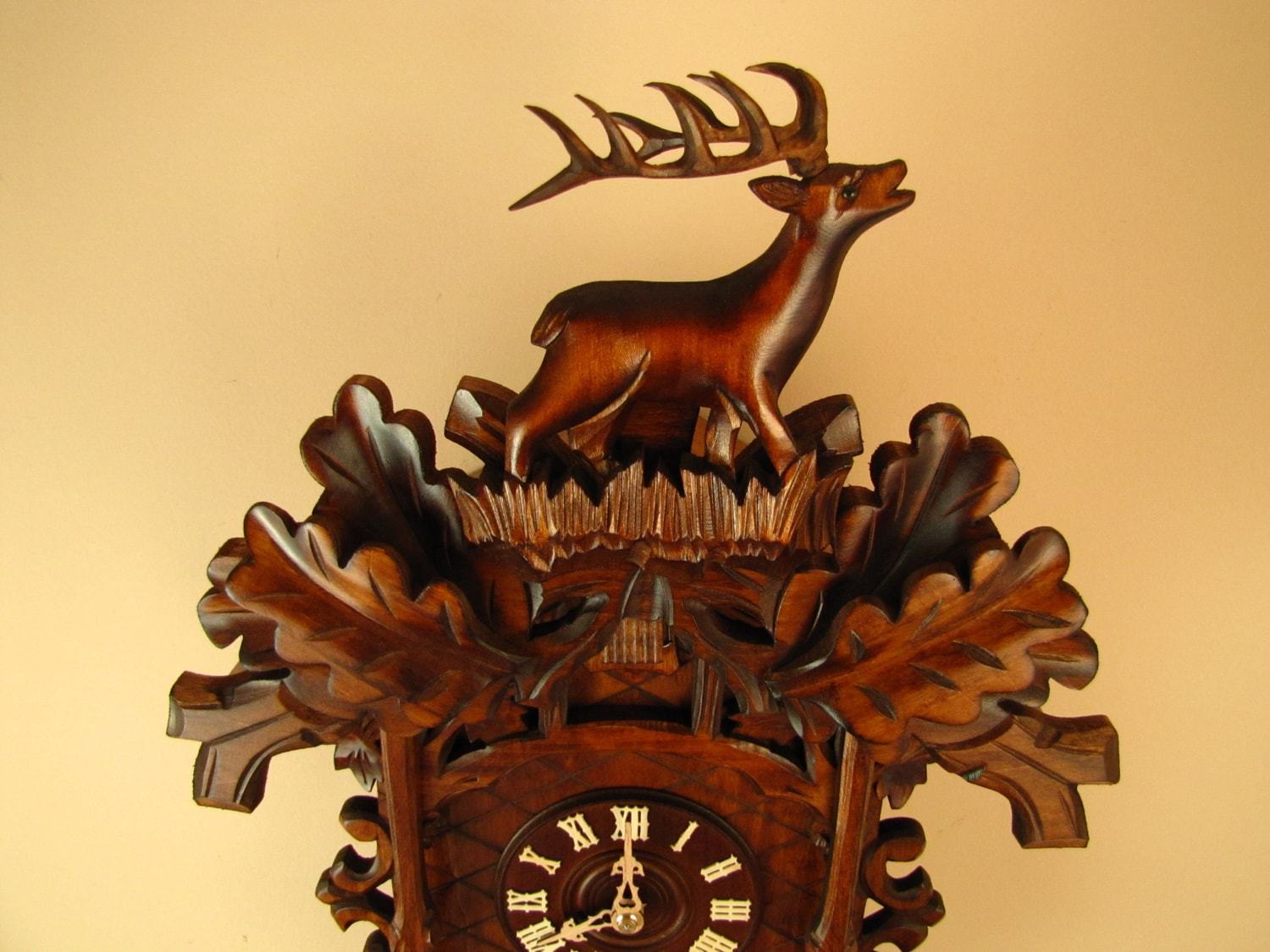 Cuckoo Clock - Sternreiter Vineyard Black Forest Mechanical Cuckoo Clock #8224