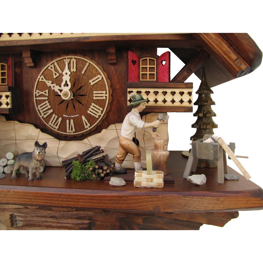Cuckoo Clock - Sternreiter Woodchopper NEW Chalet Black Forest Mechanical Cuckoo Clock #8287