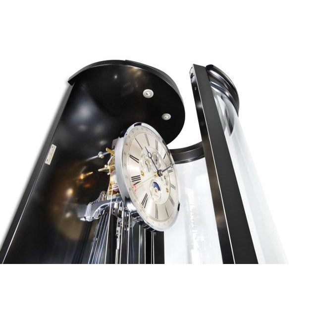 Kieninger Hoffburg 0111 Curved Glass Floor Clock in Black Piano, Limited Edition
