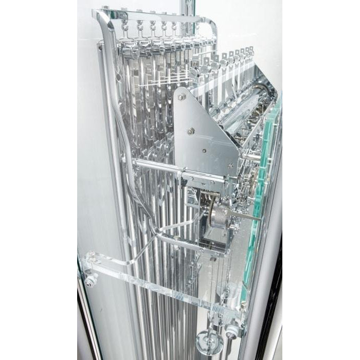 Kieninger 0126-02-01 Glass & Chrome Floor Clock with Tubular Triple Chimes, Ltd