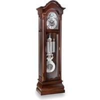 Floor Clock / Grandfather Clock - Kieninger 0141-22-01 Gothica Grandfather Clock, Triple Chimes, Walnut & Chrome