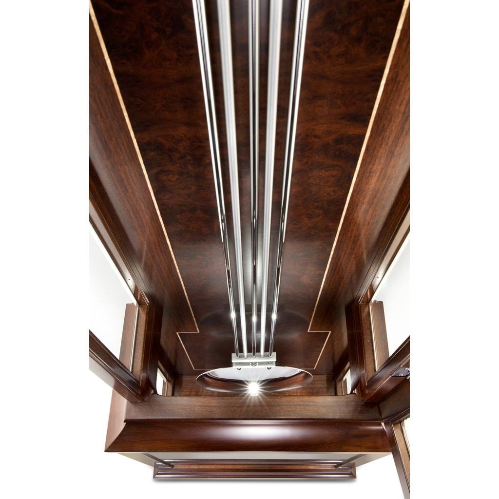 Floor Clock / Grandfather Clock - Kieninger 0142-22-02 Josephine Floor Regulator Clock, Westminster Chimes, Walnut & Mother Of Pearl
